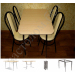 Обеденная группа СКОС. Кухонный обеденный стол со скосом + 4 стула
