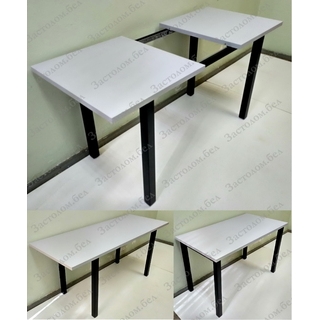Раздвижной стол из постформинга (пластик), ЛДСП или массива дуба на цельно сварном подстолье серии "Т" с выбором размера и цвета