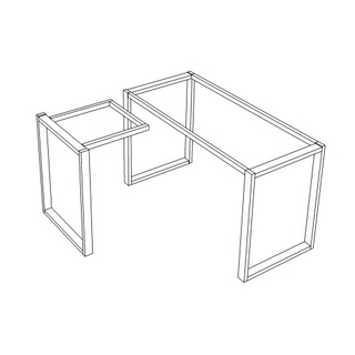 Подстолье для углового стола серии "О" с выбором размера и цвета