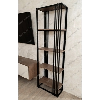 Стеллаж металлический "Лайн" с полками из ДУБА, ЛДСП или постформинга. Выбор размера и цвета